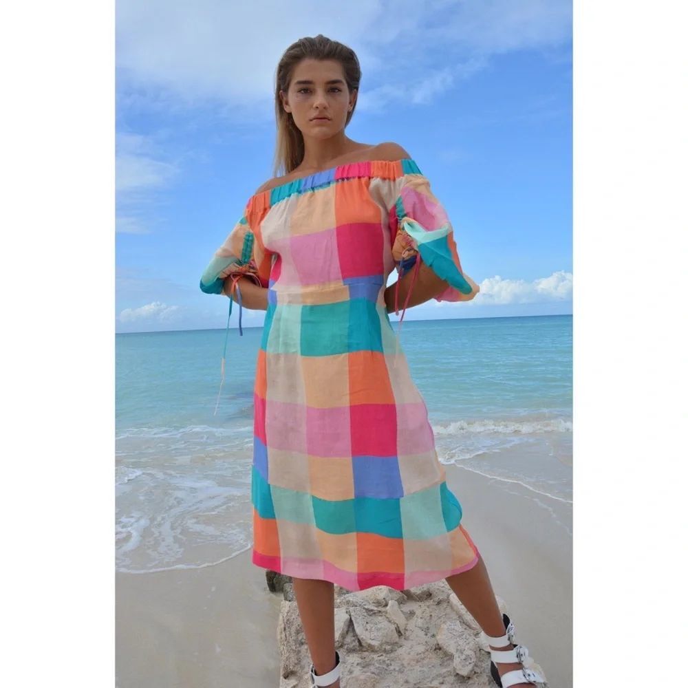 Paper London OFF SHOULDER ORCHID DRESS x Paper London